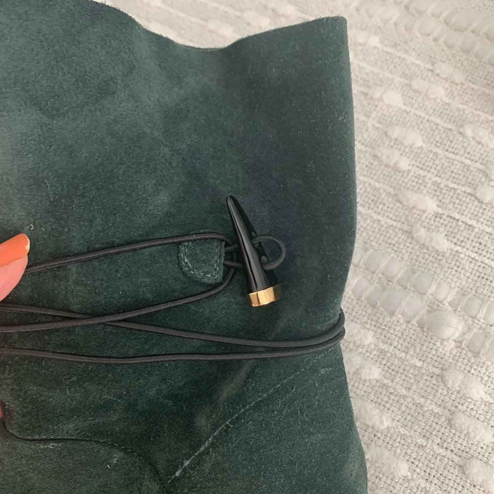 Unique House of Harlow 1960 dark Green Dyson Real Suede high heel Ankle Boots ❤️ - Picture 11 of 13